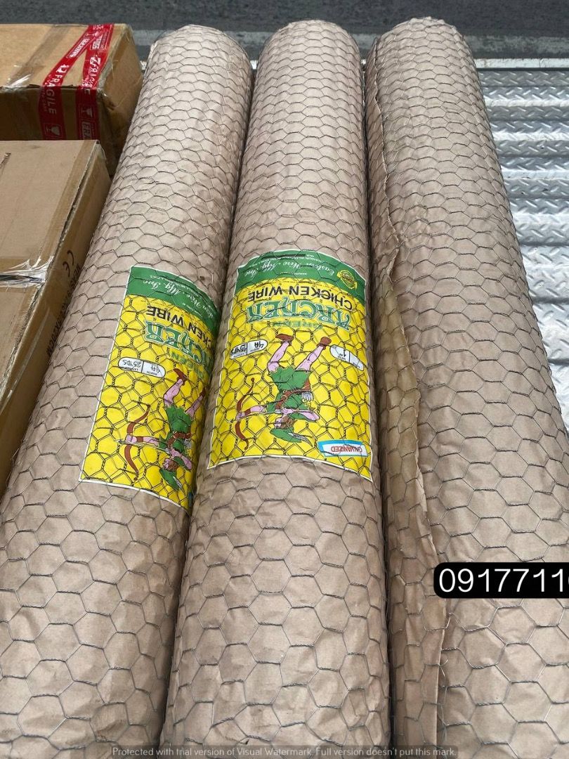Chicken Wire Mesh (Category: Construction & Building Materials) located in Manila. Submitted by joeyroque09 (Listing ID 1299831677, Image 2). Description: Chicken Wire Mesh Specs: 1mm x 1x1 x 4ft x 25yards Price: ₱ 1,980/roll .