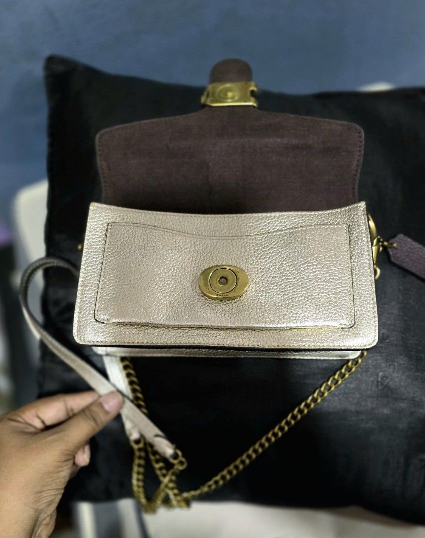 coach crossbody metallic
