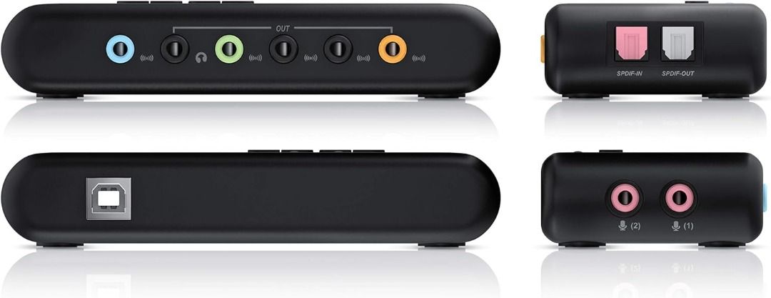 CSL - USB 7.1 external sound card 8-channel - 7.1 Channel USB Soundbox ...