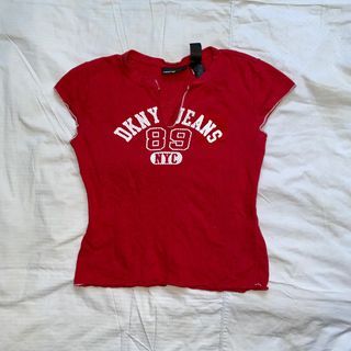 DKNY Y2k Vintage Semi Cropped Jersey