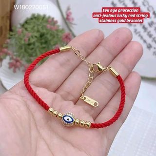 Evil eye protection anti jealous red string bracelet