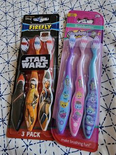 Firefly Star Wars and Brush Buddies Shopkins Toddler Toothbrush