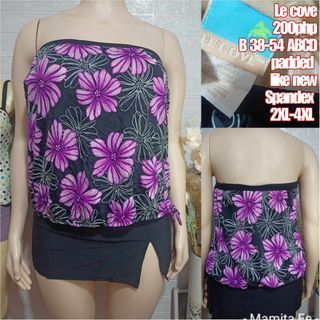 floral tankini top swimwear 2x-4x