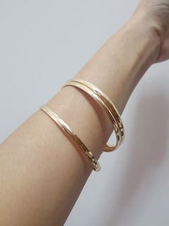 FROM ABROAD: Set of 3 Solid Gold Bracelets / Bangles - A325 Bracelet Bangle