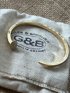 Giles & Brother Gold cuff with diamonds RUSH SALE