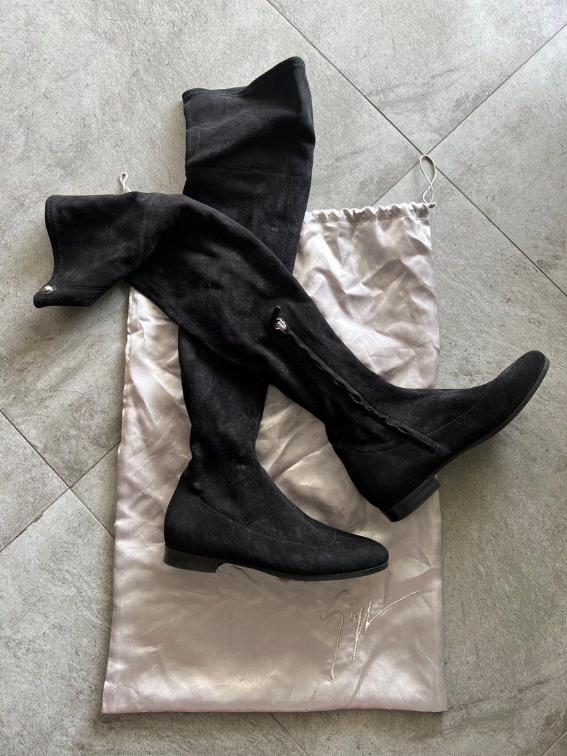 Giuseppe zanotti over the knee suede boots hot sale