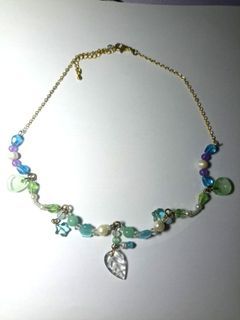 Green Gold Beaded Necklace