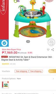 INFANTINO Sit, Spin & Stand Entertainer 360-Degree Seat & Activity Table