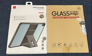 iPad Air 4 10.9” 2020 Tablet Case and Holder + glass screen protector
