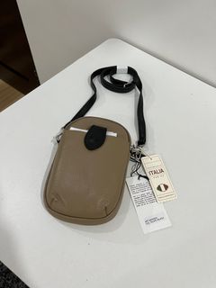 Italian leather phone crossbody bag