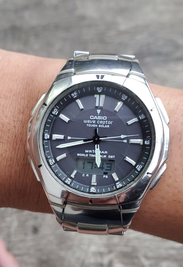 Jam Tangan Casio Wave Ceptor Tough Solar WVA 620 Illuminator World Time