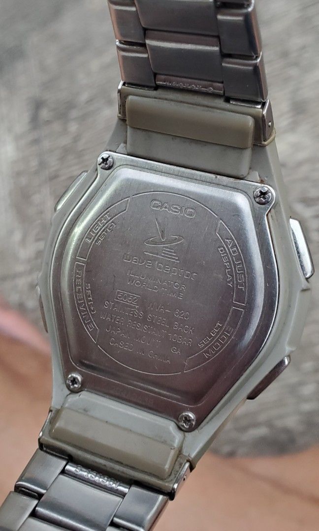 Jam Tangan Casio Wave Ceptor Tough Solar WVA 620 Illuminator World Time