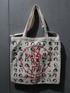 Japanese Tote bag no music no life