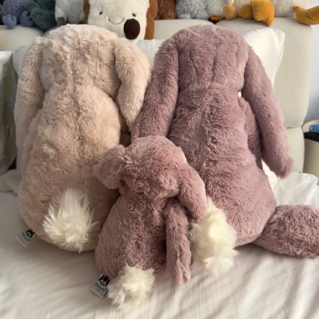 ぬいぐるみ  BigBashfulLuxeBunny Rose Willow Jellycat Bashful Luxe Willow Bunny Rosa Soother | Liberty