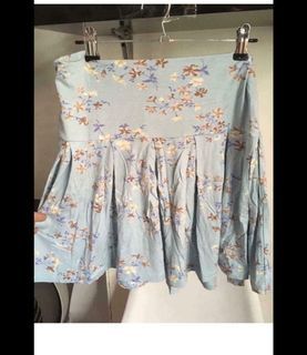 Kamiseta skirt / Kamiseta floral skirt - powder blue