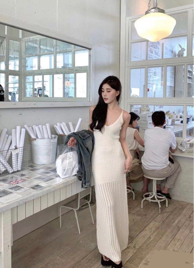 Knit Spaghetti Strap Dress