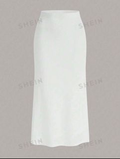 Long White Mesh Skirt