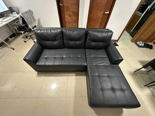 L-Shape Sofa Set Geniune Leather