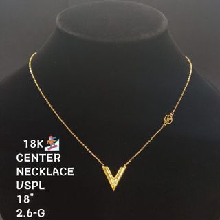 L.V. Locket Design Necklace