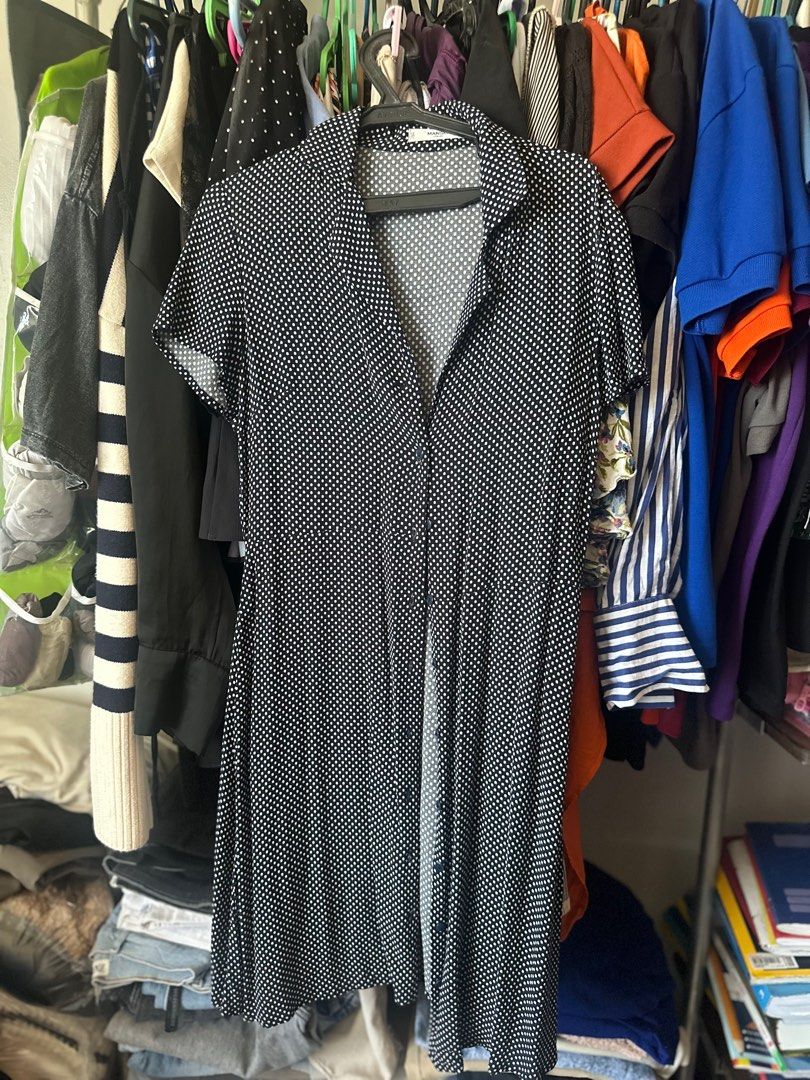 Mango polka dot dress (Category: Dresses) located in Liloan. Submitted by thebundlequeen (Listing ID 1299791033, Image 1). Description: -used once. never worn again coz it's a little tight on my tummy area - Small on tag fits small-med.
