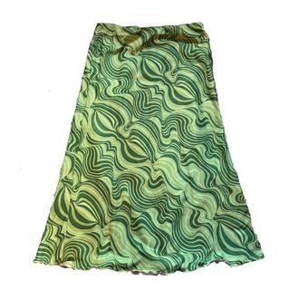 marble print garterized skirt