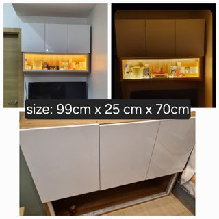 Minimalist Display cabinet w/ glass door and lighting