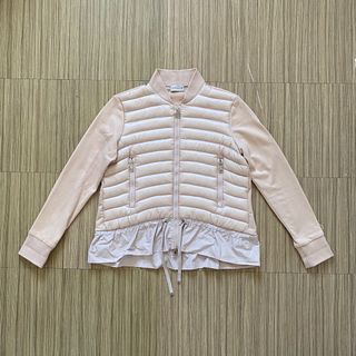 Moncler “Maglia Cardigan” - Knit Puffer Combo Jacket W/ Peplum Hem