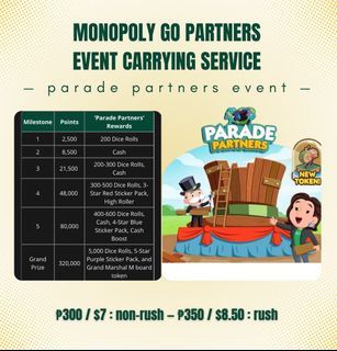 Monopoly Go Partners Event Carrying Service