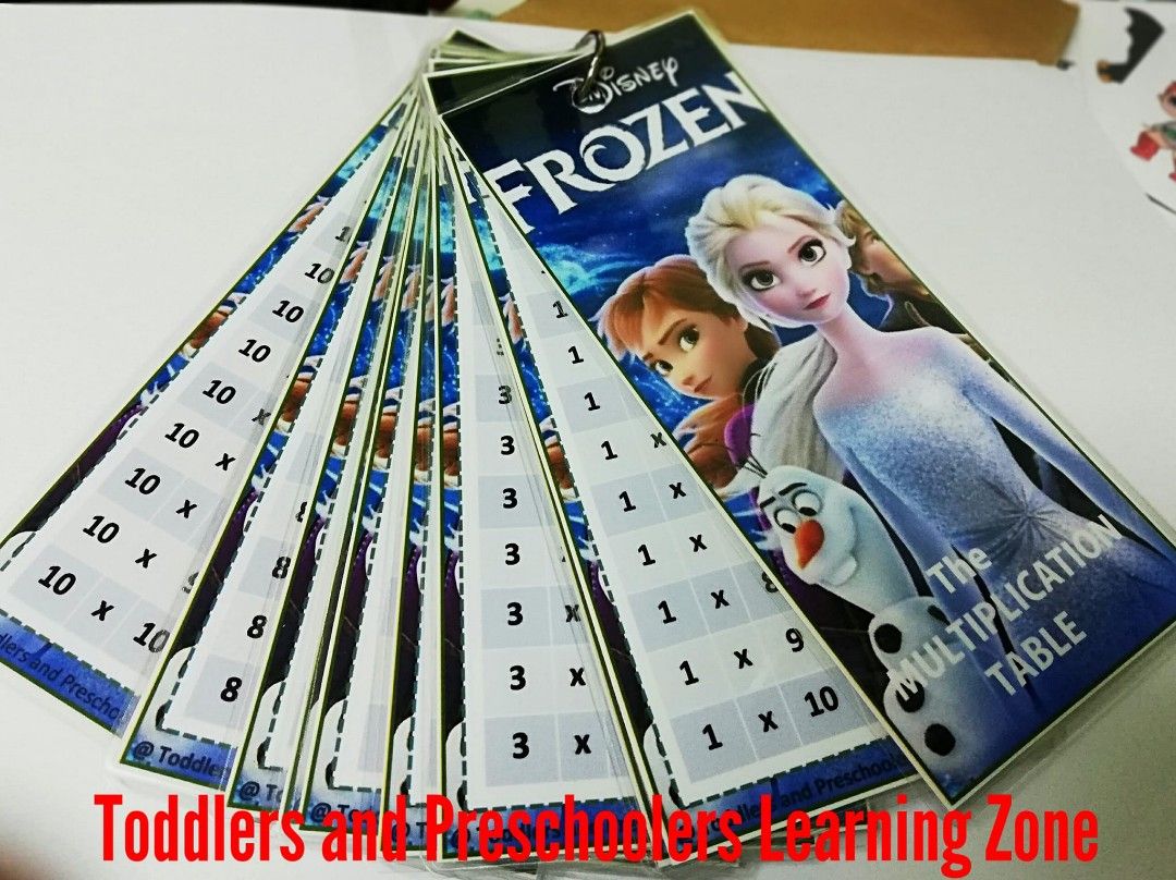 Frozen Multiplication Table Multiplication table facts 1 to 12, Hobbies & Toys, Toys & Games on ...