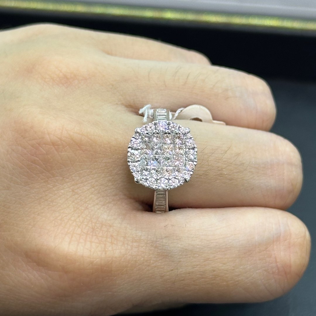 Natural Earth Mined Diamonds White Gold Ring Women s Fashion Jewelry Organizers Rings on Carousell