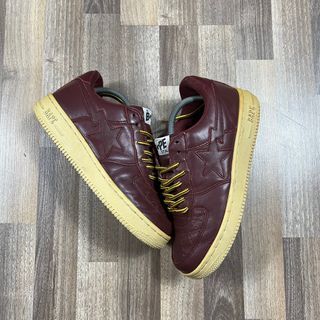 Og Bape sta burgundy and cream trainer leather (authentic)