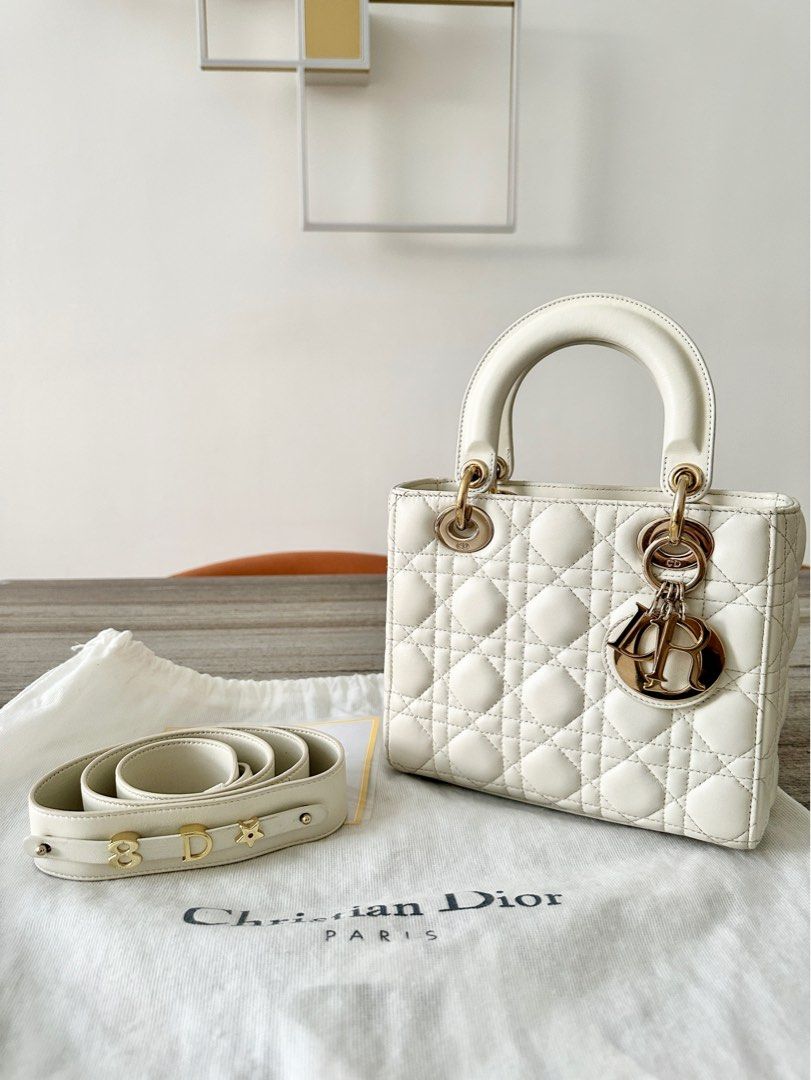 Christmas Sale Only Piece Small Lady Dior in White with GHW Luxury Bags Wallets on Carousell