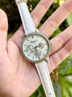 ORIGINAL‼️ Kenneth Cole Ladies Watch KC2523 Crystal-bezel  Silver-dial 36mm  with new Bracelet installed (Original used bracelet included when bought)