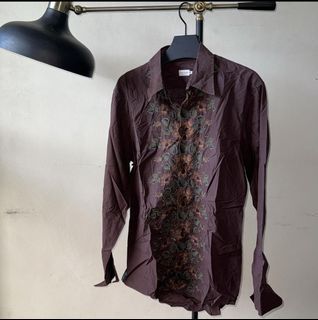 Paul Smith embroidered flower shirt