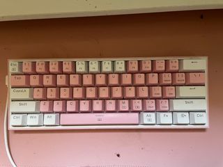 Red Dragon RGB Keyboard in Pink/White Keycaps