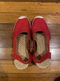 Red Espadrille Wedges