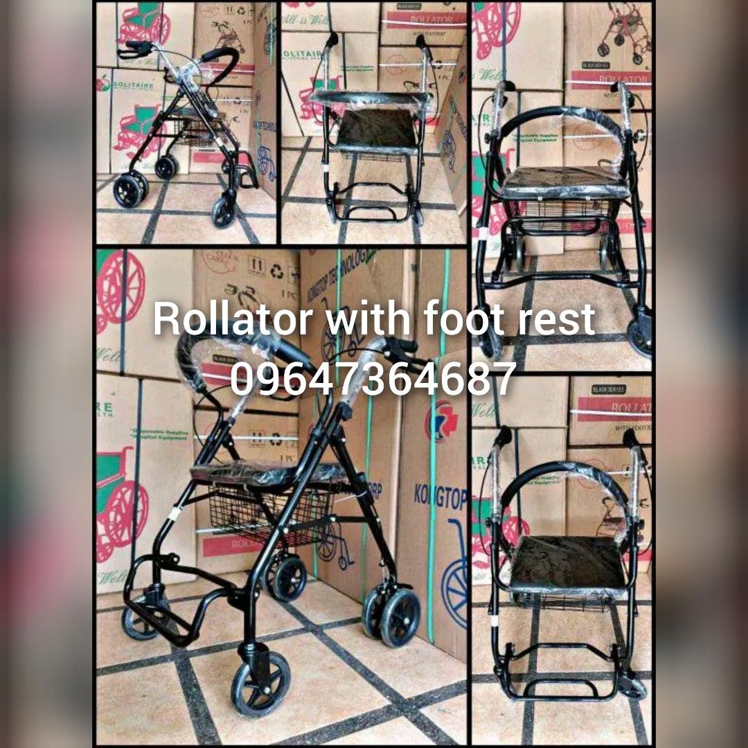 Rollator with footrest (Category: Braces, Support & Protection) located in Quezon City. Submitted by ashleylobi46036 (Listing ID 1299941702, Image 1). Description: 📌📌✨AVAILABLE ✨📌📌 👉 ONHAND ❗❗❗ 📍📍 ROLLATOR WITH FOOTREST ✅ ✅ BRANDNEW ✅ HEAVY DUTY ✅ GOOD QUALITY ✅ONHAND ➡️OPEN FOR PICK UP & DELIVERY ➡️WE DELIVER NATIONWIDE LUZON, VISAYAS, MINDANAO ➡️💯 LEGIT ONLINE SELLER ➡️ALL MEDICAL SUPPLY ARE AVAILABLE ✅ WE ACCEPT ‼️ ➡️(COD)CASH ON DELIV