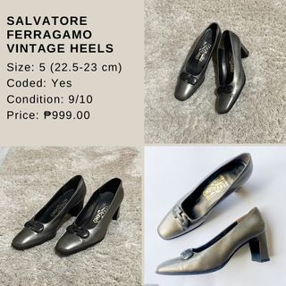 Salvatore Ferragamo Vintage Metallic Heels