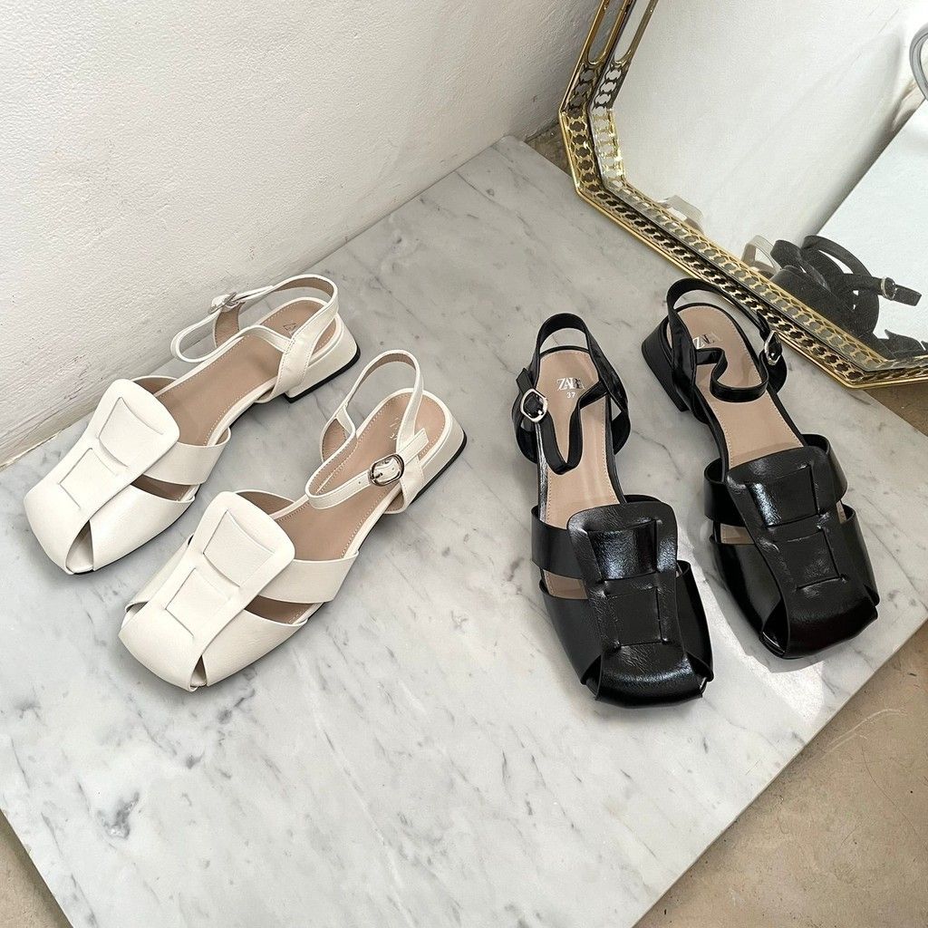 Sandal ZARA Leather Strappy Heels Shoes
