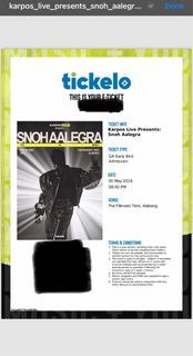 Snoh Aalegra Live in Manila concert ticket