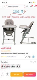 Snug Lab 5in1 Baby Feeding and Lounge Chair