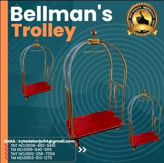 Stainless Steel Trolley Bellmans Luggage Cart