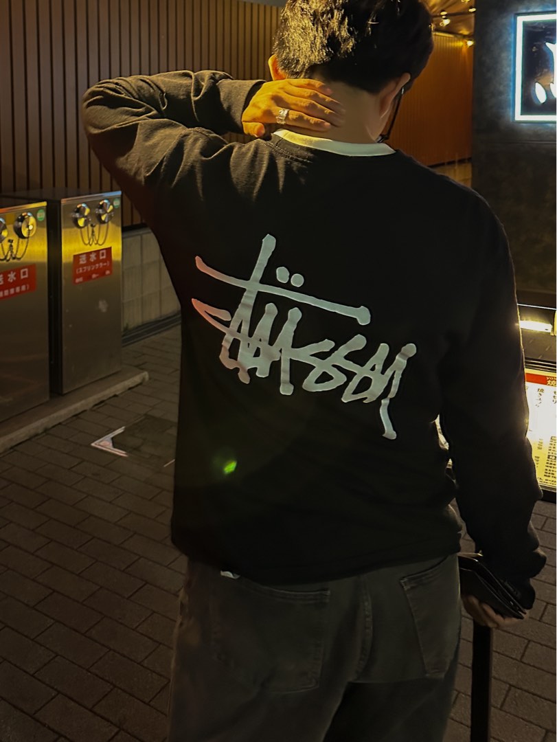Stussy black long sleeve on sale