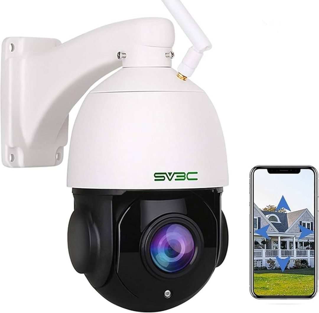 SV3C 18X Optical Zoom PTZ IP Camera Outdoor, 1080P Wireless WiFi