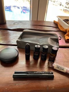 [Take All] Assorted Branded Makeup Items and Essential Oils in Pouch