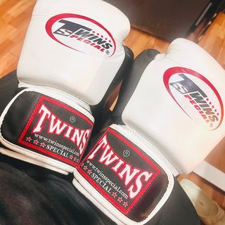 Twins Special 10oz Boxing Gloves in White
