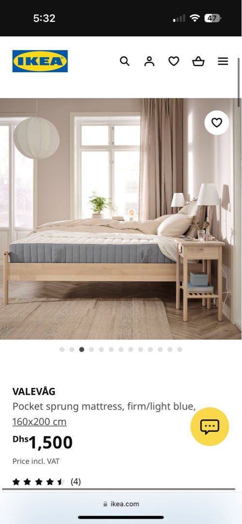 Valevag Foam Mattress Ikea (Category: Bed Frames & Mattresses) located in Pasig City. Submitted by rushykushy (Listing ID 1299902570, Image 3). Description: Rush .