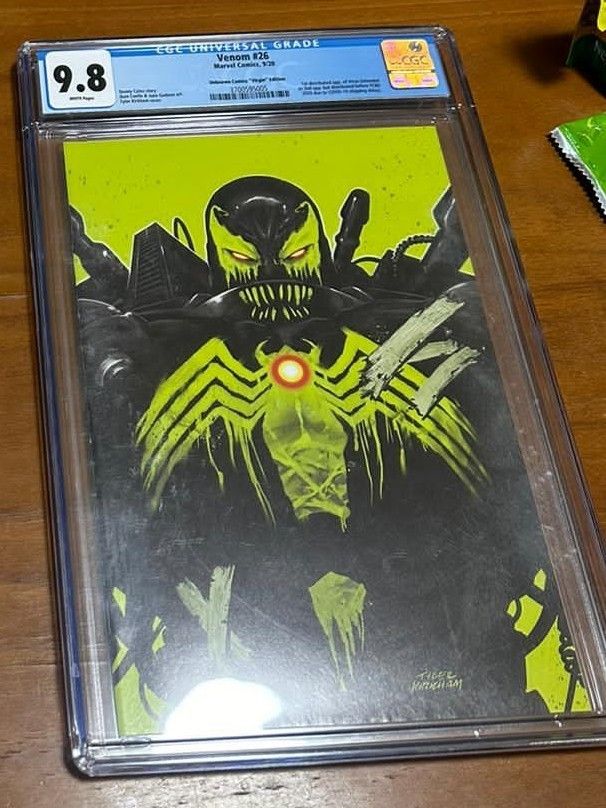 VENOM ISSUE #26 CGC 9.8 Graded Comics (Category: Comics & Manga) located in San Carlos. Submitted by Brand_n (Listing ID 1299783974, Image 1). Description: VENOM #26 CGC 9.8 White Pages Tyler Kirkham Variant CGC Graded Comics High-grade CGC 9.8 First Virus appearance Price is slightly negotiable. I can ship via LBC, JRS and J&T..