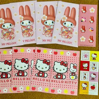 Vintage 1998 Sanrio Hello Kitty & My Melody Mini Envelope & Sticker Set 11x7cm - Php 100  Set includes: 4 My Melody mini envelope & 1 sticker set, 4 Hello Kitty mini envelope & 1 sticker set  6 sets available