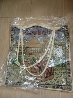 Vintage Jerusalem Tapestry Souvenir Tote Bag